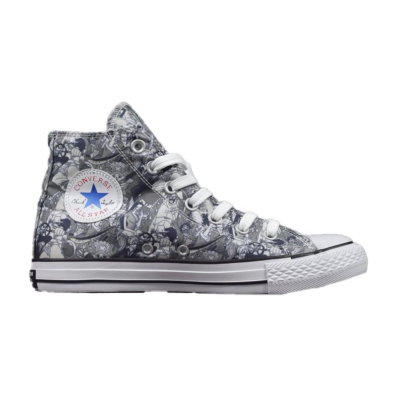 Converse One Piece X Chuck Taylor All Star Comfortable Versatile High-Top Canvas Shoes Unisex sneakers Gray 1CK828