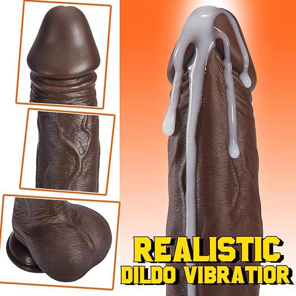 APP or Remote Control Thrusting Dildo Vibrator Sex Toy Black Realistic Vibrating Dildos for G-spot Anal Stimulation Lubisey Thick Women Masturbation