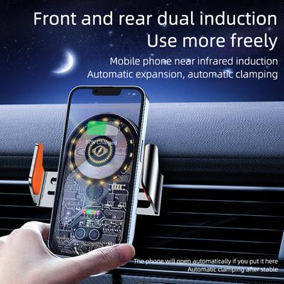 Universal Car Stand Car Phone Holder 15W Wireless Charger Car Phone Stand Automatic Sensing Phone Opening and Closing Stand C13