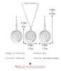 Vintage Spiral Vortex Necklace Earrings for Women Unisex Boho Pentagram Necklace Fashion Y2K Retro Jewelry