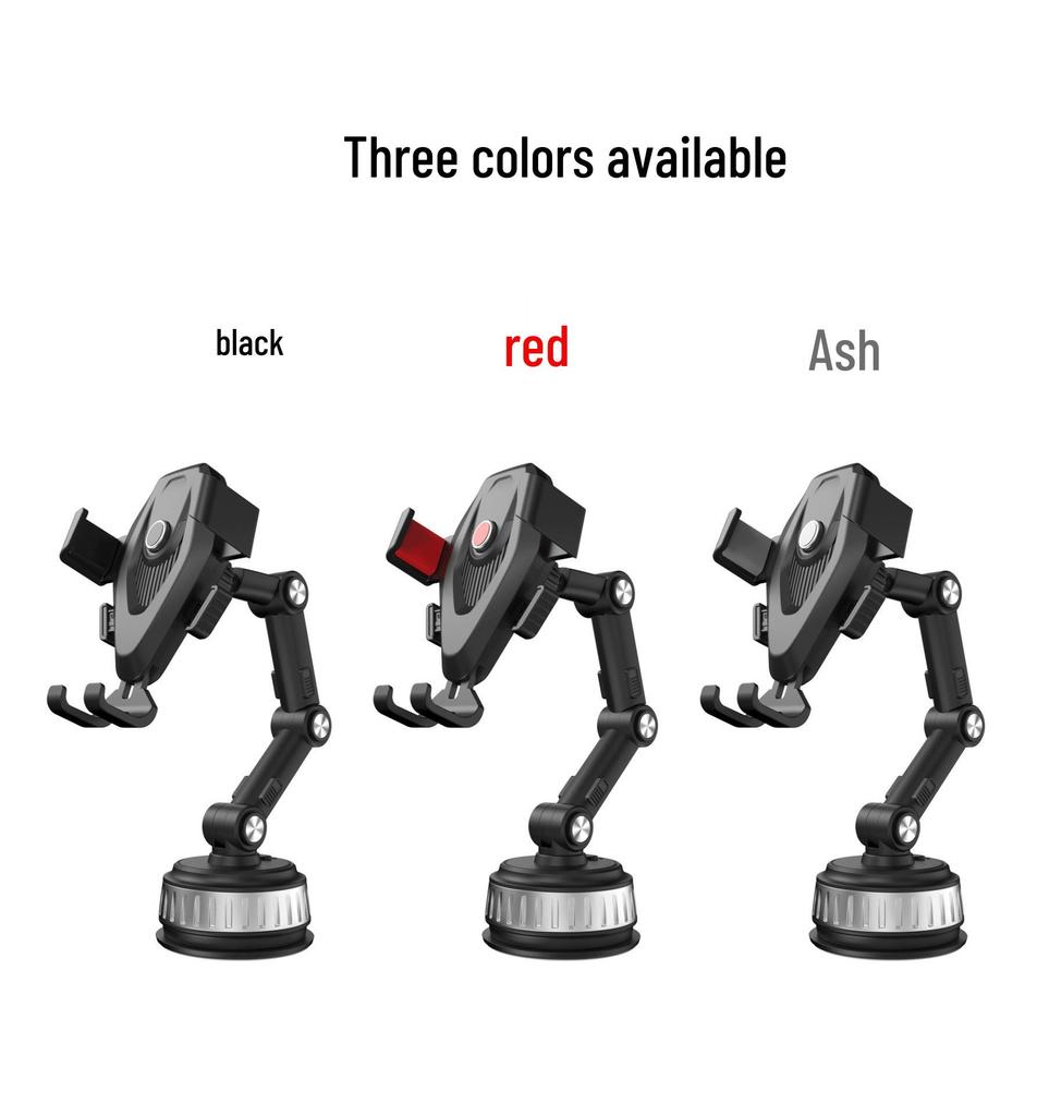 Adjustable Suction Cup Car Phone Holder with Mechanical Arm