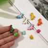 1 Piece 304 Stainless Steel Charms 18K Gold Plated Enamel Dinosaur Animal Frog Pendant For DIY Necklace Bracelet Jewelry Making
