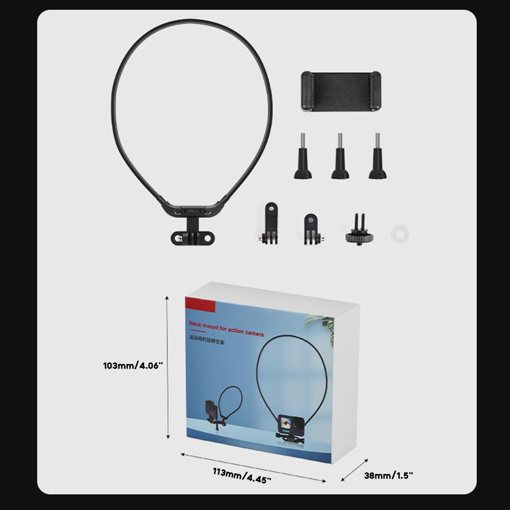 Wearable Lazy Phone Holder Rack Portable Vlogging Smartphone Bracket Neck Mount for Most Action Cameras Smart Phones