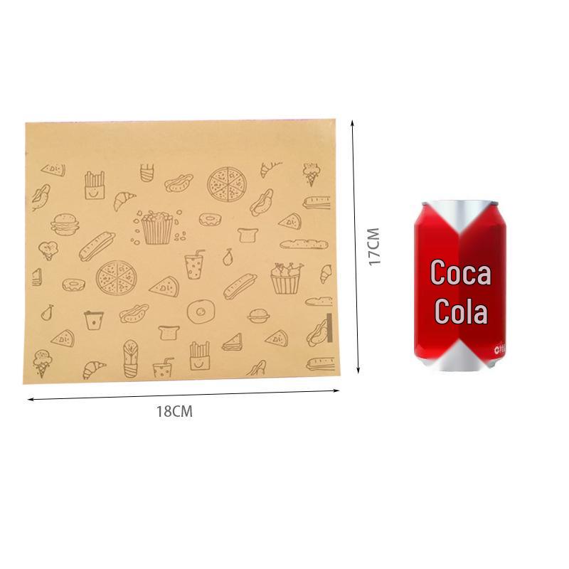 Oil-Proof Kraft Paper Snack Bag for Takeaway BBQ, Sesame Cakes, Pancakes, and Roujiamo