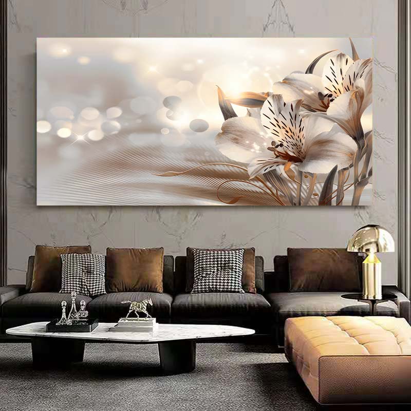 Canvas Prints Pictures Living Room Wall Art Lilies Flowers Painting Home Decor Modular Beautiful Floral Poster