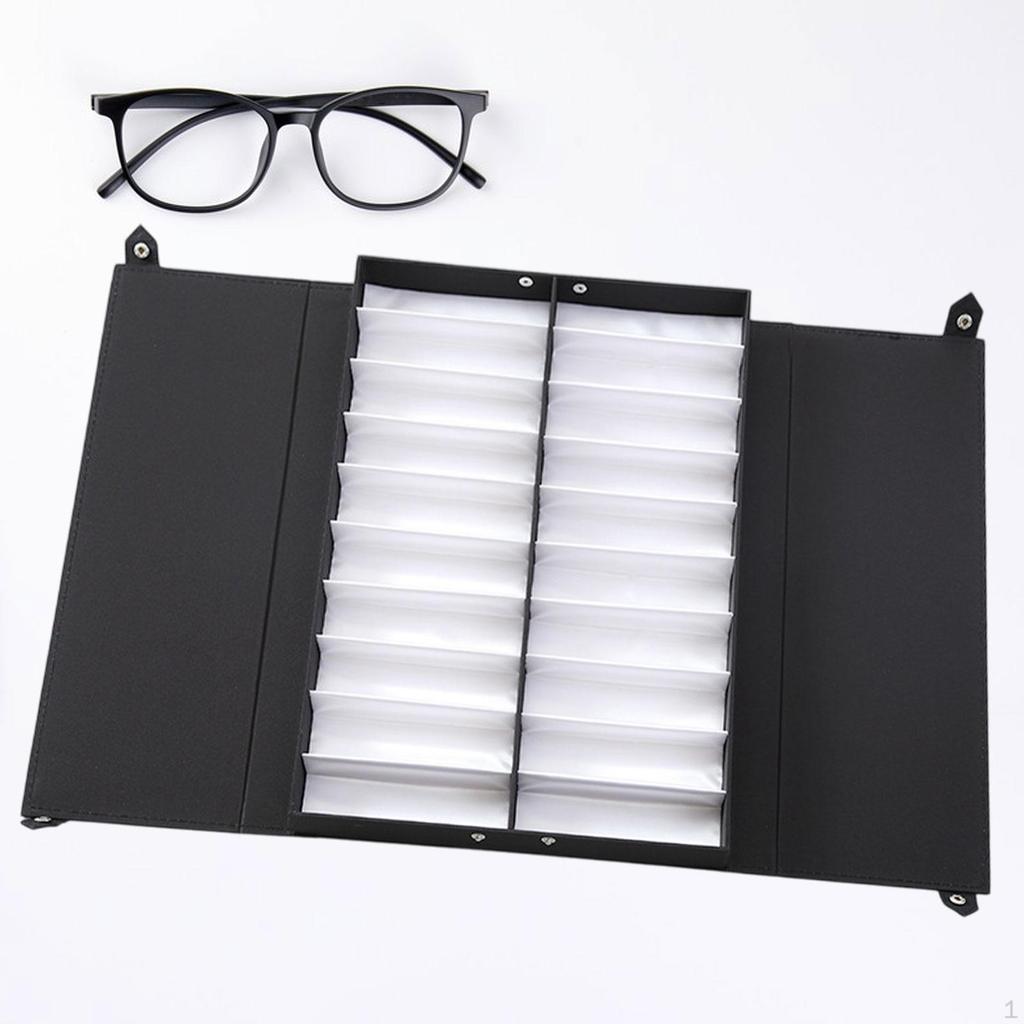 Glasses Display Box Eyewear Case 20 Compartment Storage Fashion Eyeglasses Organizer