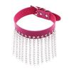Hip Hop Non Mainstream Punk Leather Men Women Collar Personality Metal Tassel Necklace Clavicle Chain