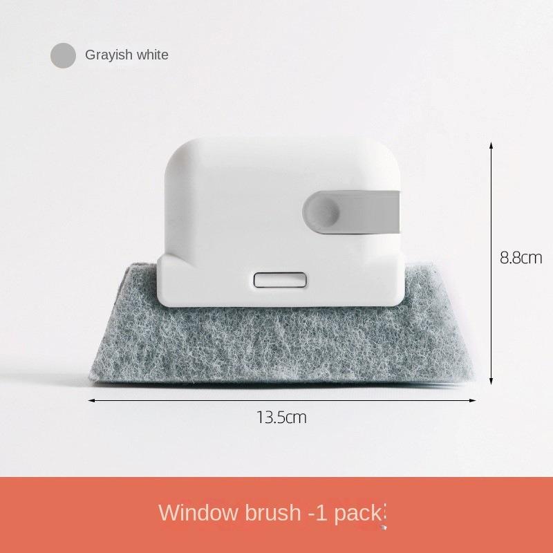 Multifunctional Two-in-one Window Cleaning Brush Detachable Household Glass Door Gap Groove Dead Corner Crevice Brush 1pcs серый