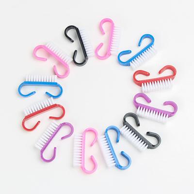 Small Horn Shape Plastic Dust Cleaning Brush Manicure Nail Art Pedicure Tool