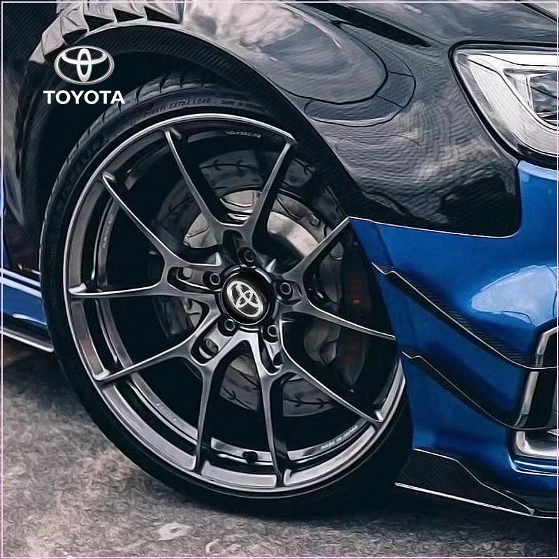 4pcs Car Wheel Center Hub Sticker 56mm Emblem Decal Wheel Sticker for Toyota C-hr Prado Rav4 Yaris Hilux Prius Avensis Corolla Camry