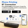 Bisofice A4 Portable Thermal Transfer Printer Wireless&USB Connect Connect with Mobile Computer 56mm 77mm 107mm