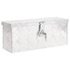 Day and Night - Day and Night Silver Aluminum Storage Box 50x15x20.5 Cm
