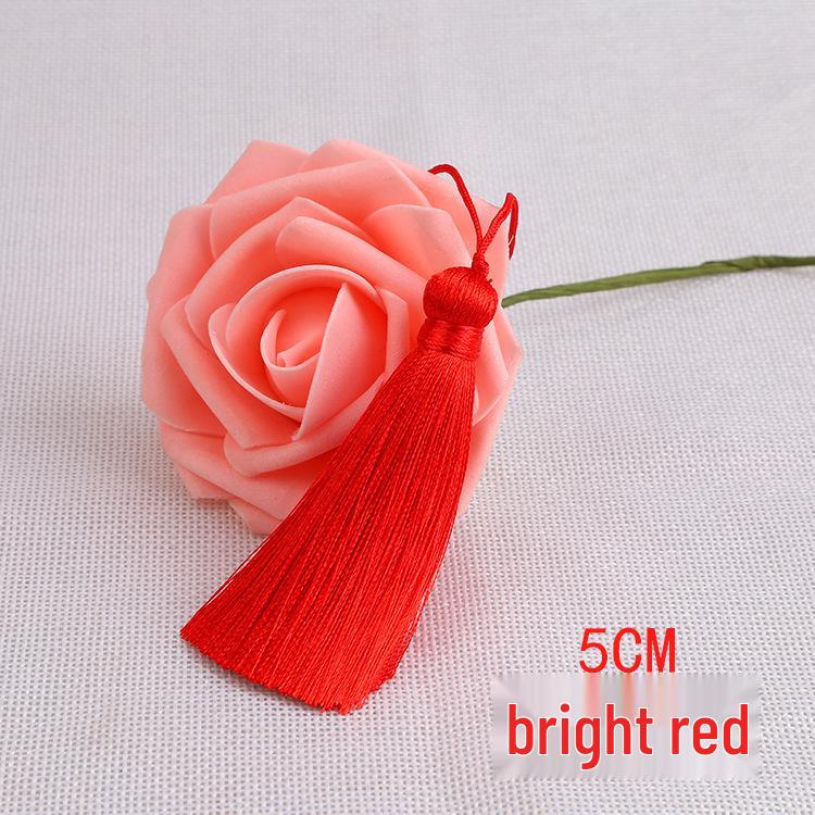 5СМ Короткая Толстая Кисточка Китайский Узел Вертикальная Подвеска из Ледяного Шелка для DIY Рукоделия