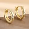 925 Sterling Silver Round Zircon Hoop Earrings For Women Simple Geometric Circle Earrings Party Wedding Jewelry Gifts
