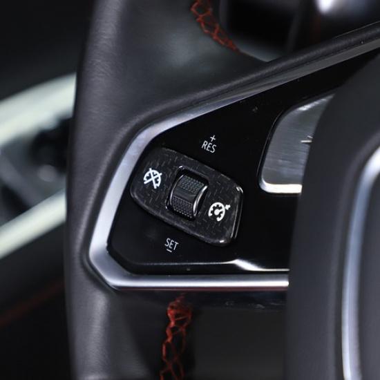 Dry Carbon Car Steering Wheel Pulley Switch Button Patch For Corvette C8 -24
