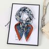71 Flower polka dot simulation silk scarf neck small square scarf Korean atmosphere sunscreen scarf advanced sense