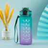 Bottiglia d'acqua colorata da 600 ml Bottiglia motivazionale per bere Bottiglia d'acqua sportiva con indicatore orario Tazze di plastica portatili riutilizzabili