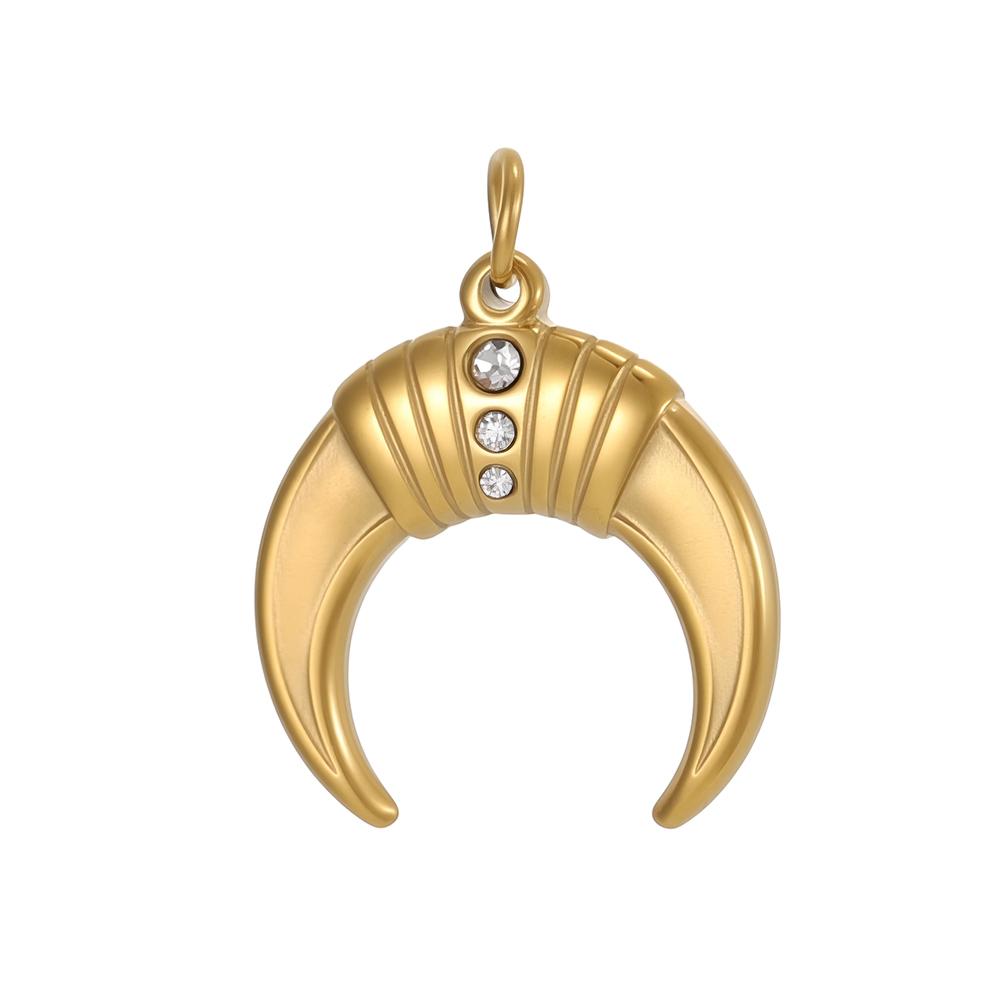 CARLIDANA Trendy 3D Spaceman Astronaut Pendant Space Themed Gold Plated DIY Accessories Stainless Steel Moon Heart Jewelry Charm