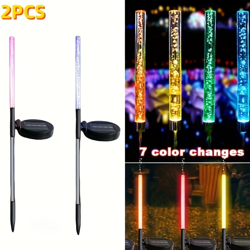 Solar Colored Acrylic Bubble Sticks, LED Outdoor Garden Bubble Stick Decorative Light,Suitable For Decorating Gardens,Parties 2PCS разноцветный
