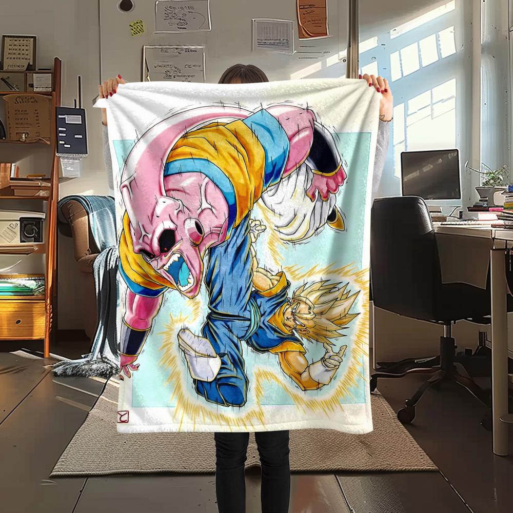 Dragon Ball character Print Flannel Blanket High quality Comfortable for All Seasons Home Decor Warmth and Comfort Perfect for Christmas Gifts