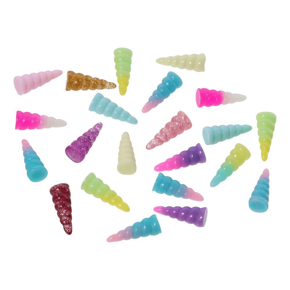 Pendant for Jewelry making Resin Glitter Horn Charm Multicolor Loose Beads Resin Charms for Key Ring Handmade Crafts Lovers