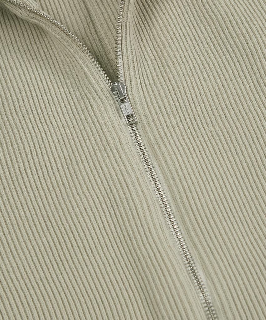 DRAW FIT Soft Pbt Two-Way Full-Zip Knit [Sand Beige]