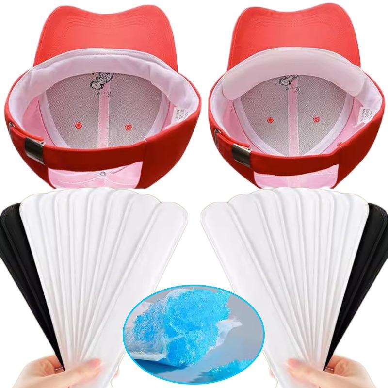 40pcs Hat Sweat Absorber Stickers Summer Cap Liner Bands Sweatband Visor Hats Size Reducer Adhesive Sweat Absorbing Strips Pads