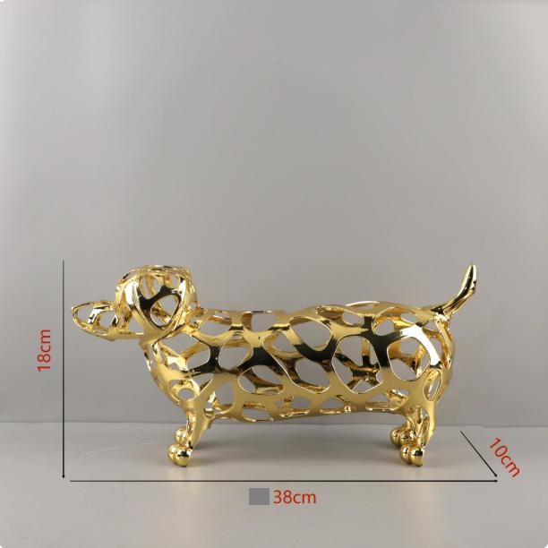 Abstract Gold Hollow Metal Horse Animal Sculpture Ornament Home Room Table Statue Decoration Fengshui Office Desk Figurine Craft