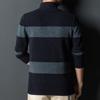 Herren Wolle Wollwolle Herbst und Winter Casual Tide Kontrast Strickhemd Reißverschluss Halbhoher Kragen Pullover