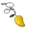 Fruit Pendant Keychain Zinc Alloy Mango Shape Key Chain with Lobster Clasp Easy To Hang Holder Backpack Car Accessory