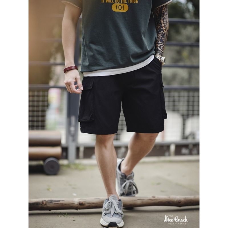 American Mountain Outdoor Function Loose Cargo Shorts Men's Summer Thin Fifth Pants Foreign Trade Men's Casual Pants