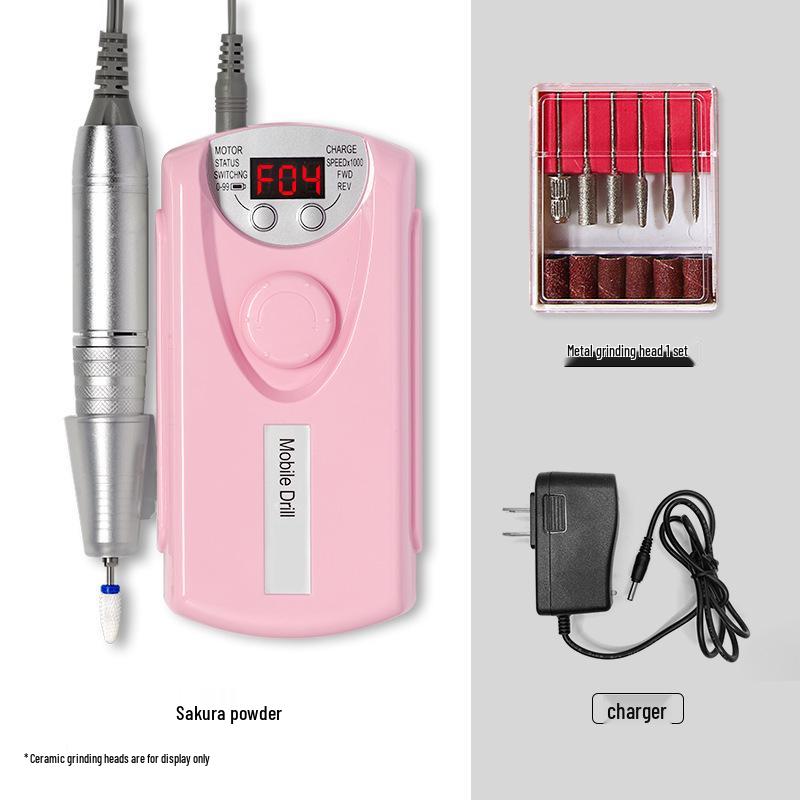 Portable Electric Nail Drill for Salons - Rechargeable Professional Polish Remover