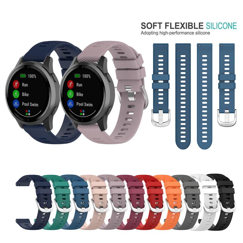 

Classic 18mm Silicone Band Strap For Garmin Forerunner 255S 265S / Venu 3s 2s / vivomove 3s/ move3S/ Vivoactive 4s/ Active S 18mm