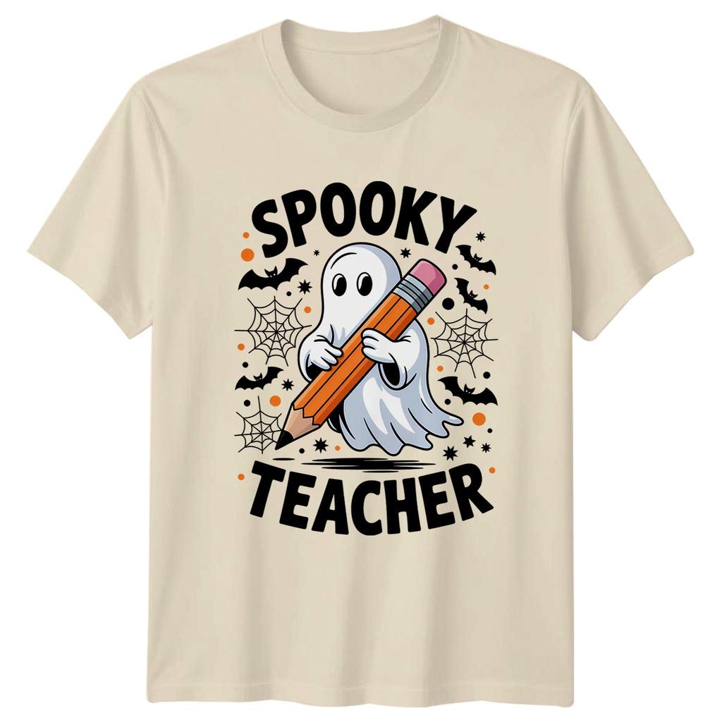 Spooky Teacher TShirt Halloween School Supplies Teaching Halloween Gift For Him
