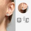 Authentic 925 Silver Cherry Blossom Bow Heart Hoop Stud Drop Earrings plata de ley Jewelry DIY Birthday Gift Original