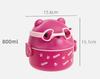Stackable Bento Box Portable Cute Cartoon Children Lunch Box Double Layer Food Storage Container Eyeglass Bear Thermal Bento Box