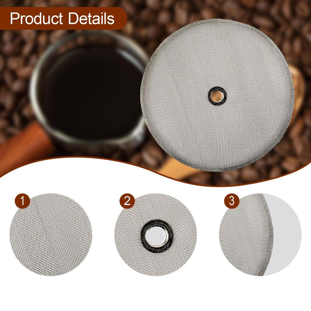4Pcs Stainless Steel French Press Filter Mesh Filter Replacement for 350 1000 1500ML Espresso Machine Coffee Pot Mesh Filter