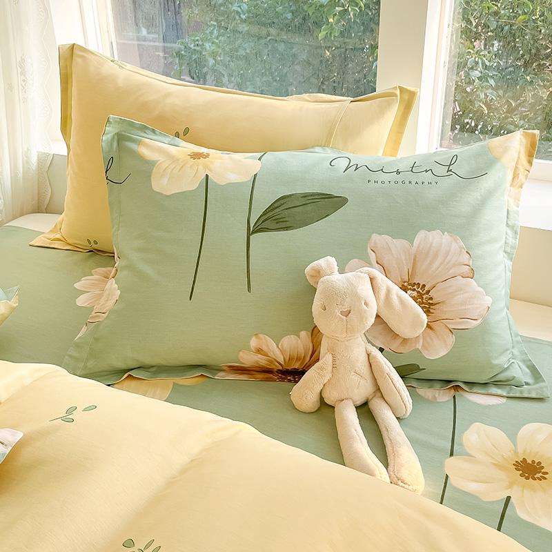 100% Cotton 1 Piece 48cm*74cm Pillowcase Beauty Floral Printing Pillow Case Cover For Bedroom