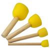 Round Sponges Brush Sponge Paint Brushes Wooden Handle Children Drawing Sponge Rod Brushes Pottery Clay Sculpture Modeling Tool