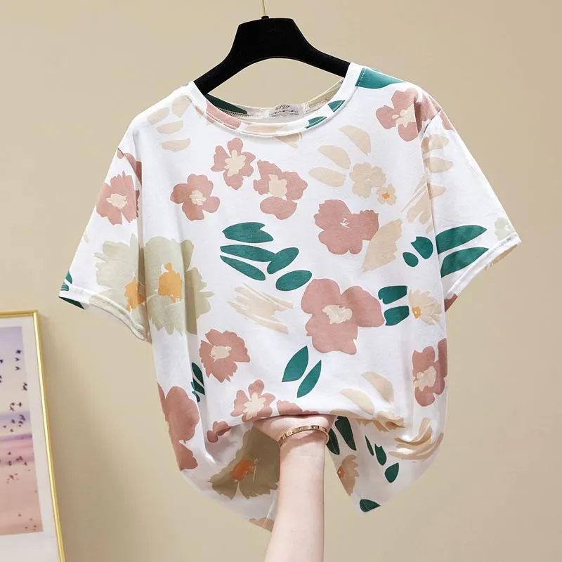 

Футболка женская летняя свободная хлопковая базовая с круглым вырезом и коротким рукавом большого размера XXL белый