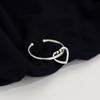 Bague ouverte en forme de cœur pour femme, design de niche, petite, tendance, créative, tendance