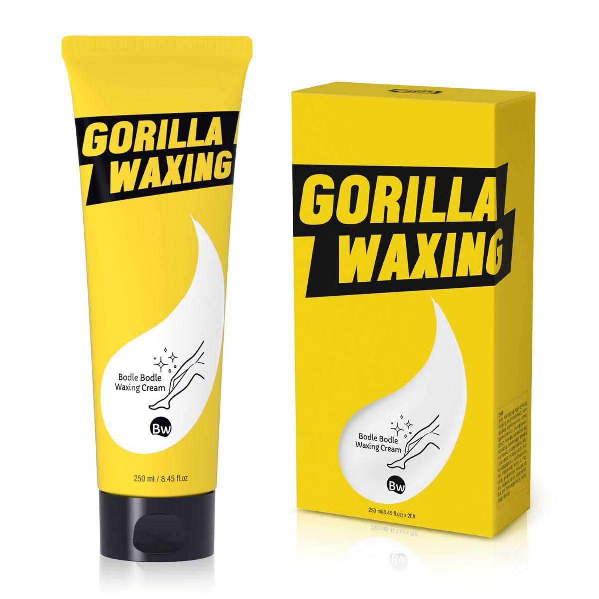Gorilla Waxing Soft & Smooth Hair Removal Cream Baby Powder Scent Large Size 250g 1 Pack PGBW02