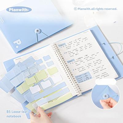 Planwith Friends Program ORGANIZE Buckle Loose-leaf Book, Horizontal Line Inner Page B5 Notebook Without Breaking the Hand Book
