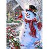 Fai da te Cartone Animato Pupazzo di Neve Pittura Diamante 5D Trapano Rotondo Completo Babbo Natale Ricamo Diamante Regalo di Natale Kit di Ricamo Regalo