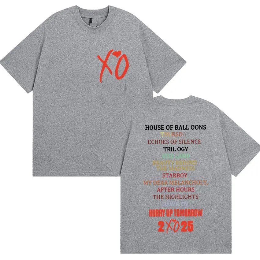 Hurry Up Tomorrow Album XO 2025 The Weeknd Neues T-Shirt für Herren Damen Retro Hochwertiges Rundhals Oversize Baumwoll-T-Shirt