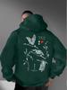 Tokyo Japan Crane Hoodie Unisex Men Women Japanese Bird Red Sun Graphic Back Print Minimalist Casual Streetwear Pullover