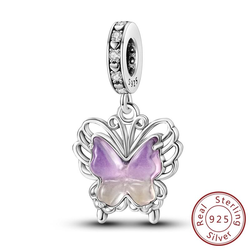 

Copper Metal Butterfly Charm Bead Components Pendant Bead Component Dangle High Quality Fine Jewelry Compatible With Authentic Original Bracelet High