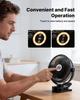 Portable Clip Fan, Rechargeable Clip On Fan with Light, USB Port with 3 Speeds & Circulation Mode, Strong Airflow Sturdy Clamp, Long Runtime for Desk,