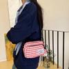 2025 New Mobile Phone Bag Trendy Messenger Women's Bag Student Korean Version Simple Plaid Small Satchel Mini Small Bag
