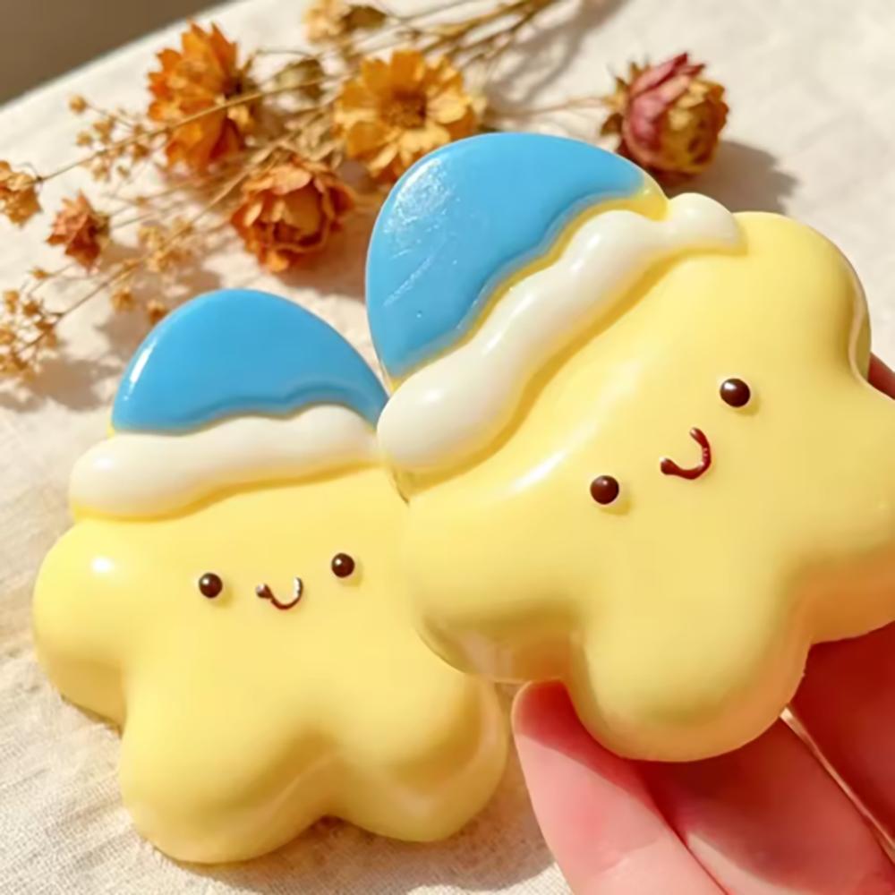 1Pcs Cute Good Night Star Soft Pinch Relieve Office Stress And Tension Decompression Slow Rebound Fidget Daily Decoration Toys.